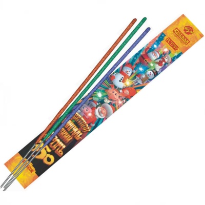 Цветной 350 мм. Бенгальские огни купить в Липках | lipki.salutsklad.ru