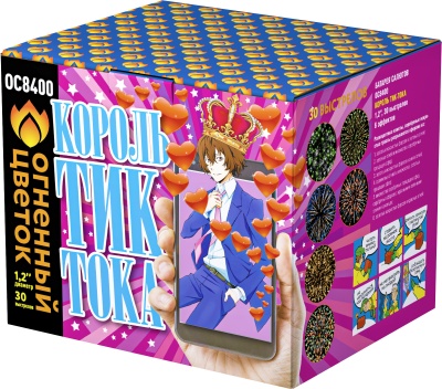 Король Тик-Тока Батарея салютов купить в Липках | lipki.salutsklad.ru